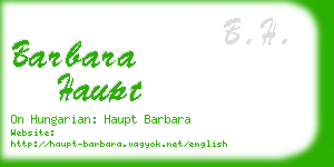 barbara haupt business card